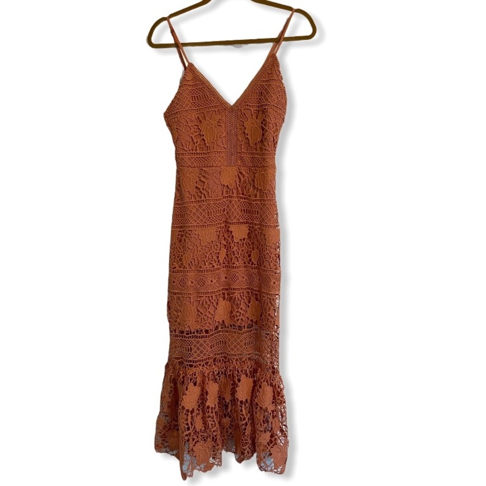 Two Sisters The Label Midi Lace Fitted Dress 2
